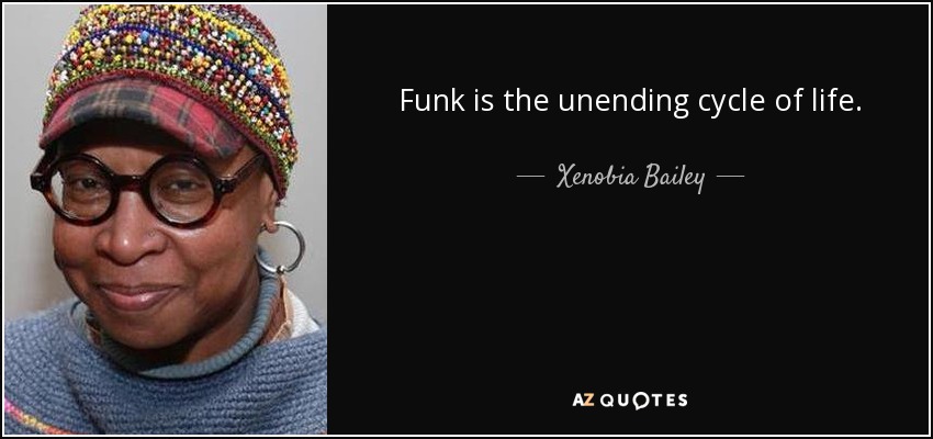 Funk is the unending cycle of life. - Xenobia Bailey