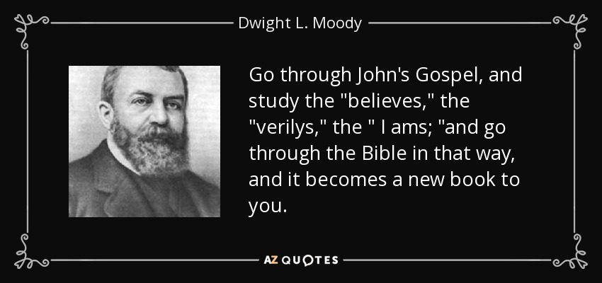 Go through John's Gospel, and study the 