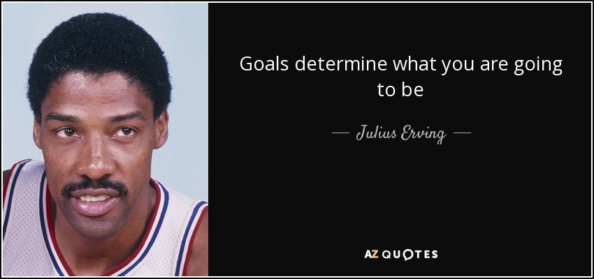 Goals determine what you are going to be - Julius Erving