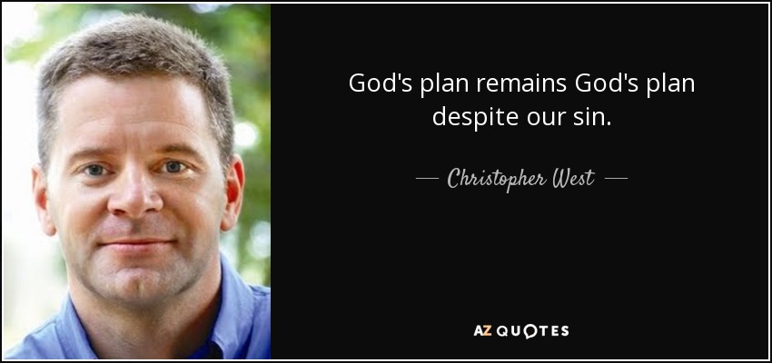 God's plan remains God's plan despite our sin. - Christopher West