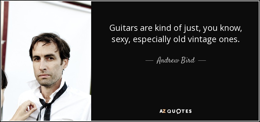 Guitars are kind of just, you know, sexy, especially old vintage ones. - Andrew Bird