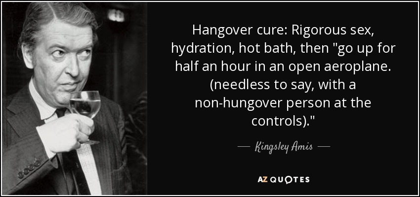 Hangover cure: Rigorous sex, hydration, hot bath, then 