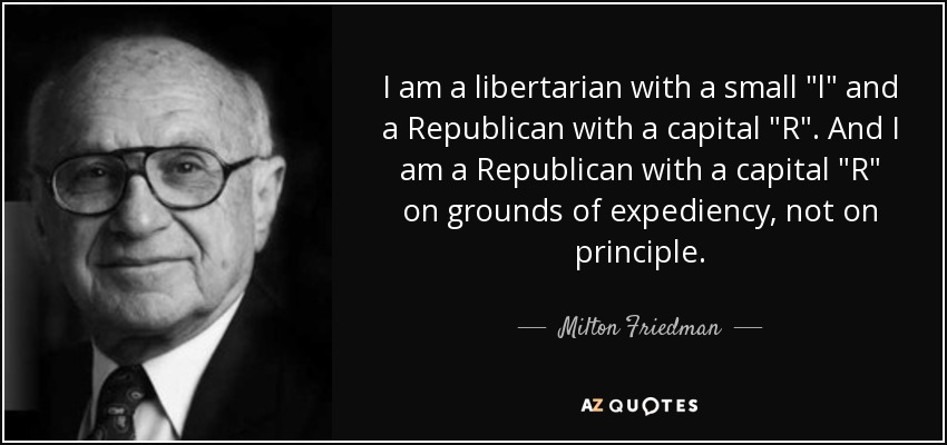 I am a libertarian with a small 