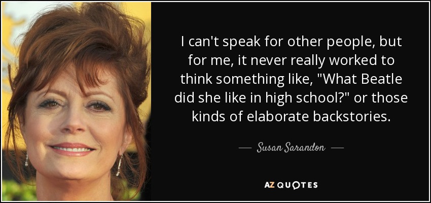 I can't speak for other people, but for me, it never really worked to think something like, 