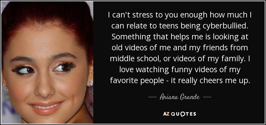 Ariana Grande quote: I can't stress to you enough how much I can...