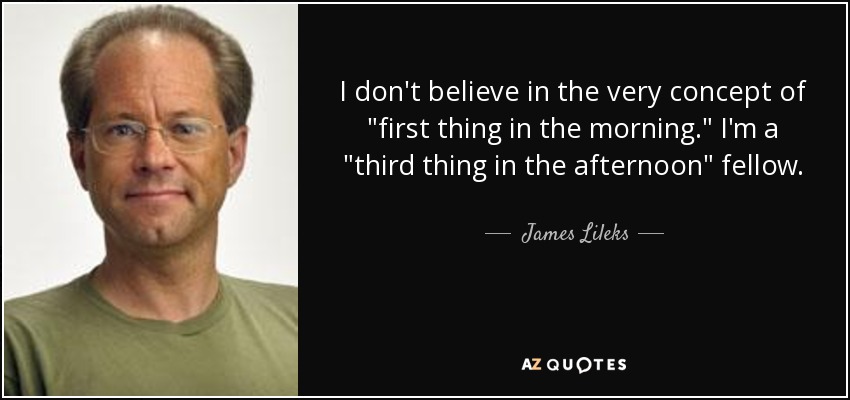 I don't believe in the very concept of 