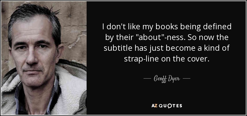 I don't like my books being defined by their 
