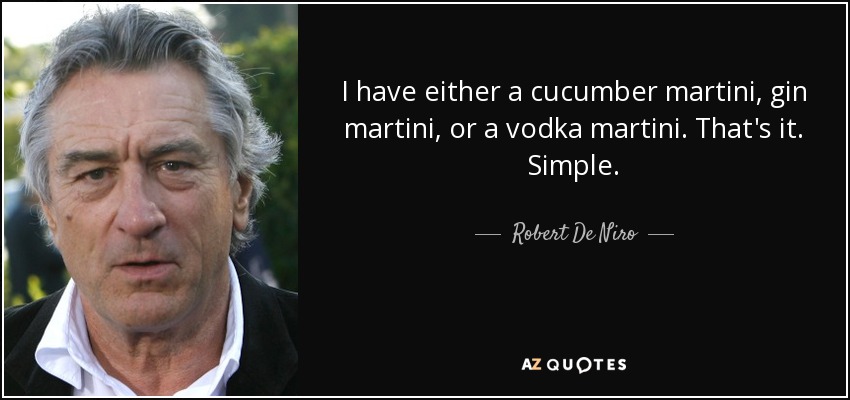 Resultado de imagem para ROBERT De NIRO VODKA