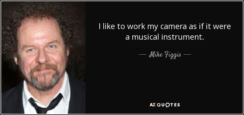 I like to work my camera as if it were a musical instrument. - Mike Figgis