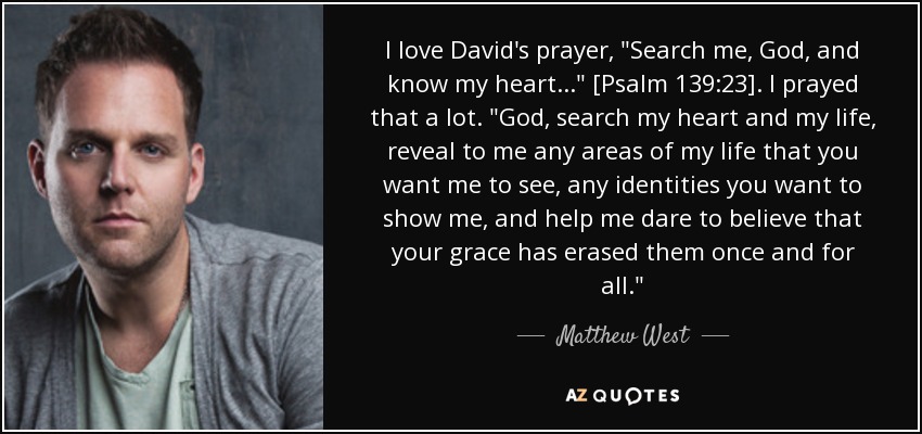 I love David's prayer, 