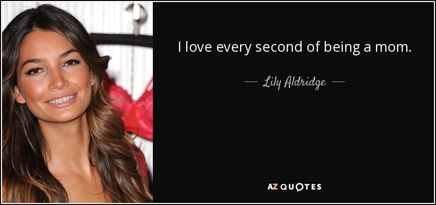 I love every second of being a mom. - Lily Aldridge
