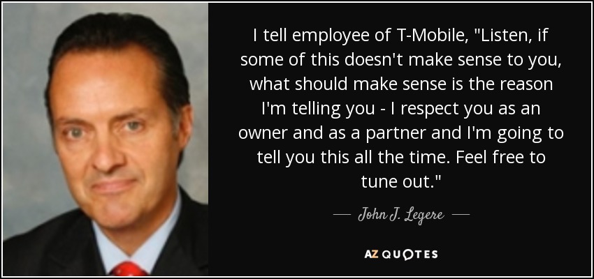I tell employee of T-Mobile, 