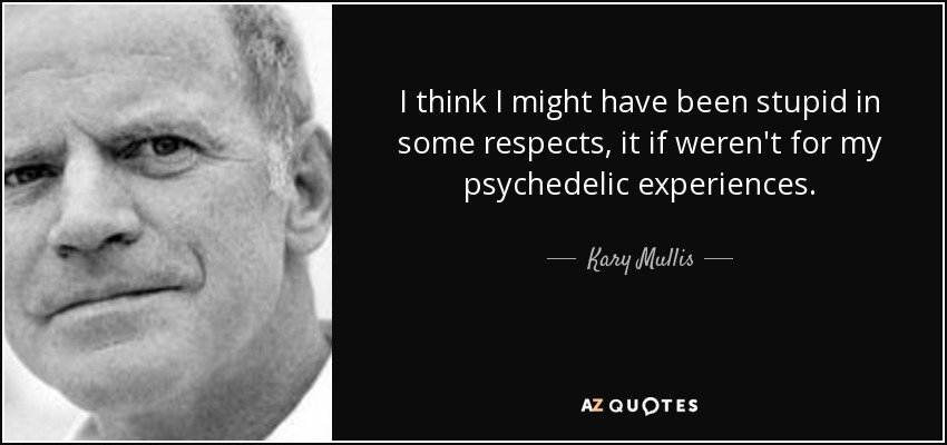 I think I might have been stupid in some respects, it if weren't for my psychedelic experiences. - Kary Mullis