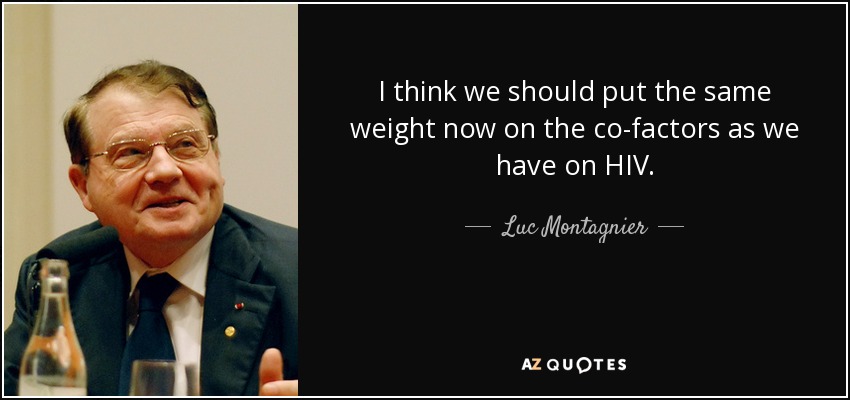 I think we should put the same weight now on the co-factors as we have on HIV. - Luc Montagnier