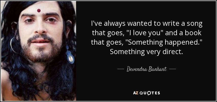 I've always wanted to write a song that goes, 