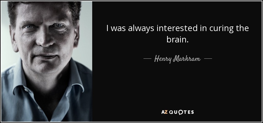 I was always interested in curing the brain. - Henry Markram