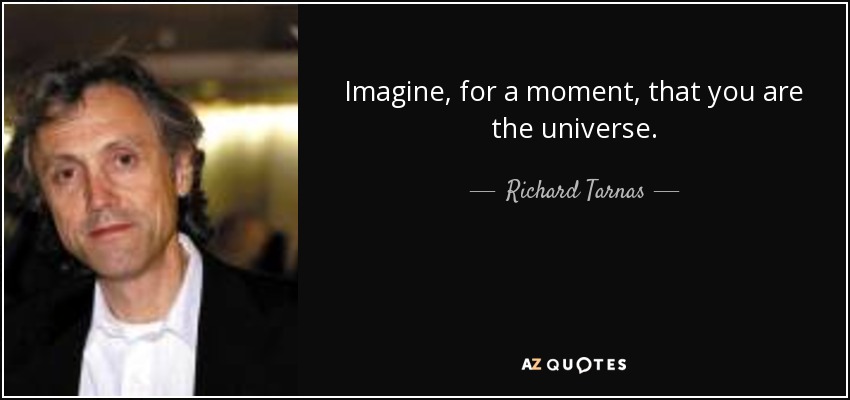 Imagine, for a moment, that you are the universe. - Richard Tarnas
