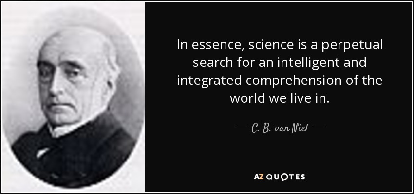 In essence, science is a perpetual search for an intelligent and integrated comprehension of the world we live in. - C. B. van Niel