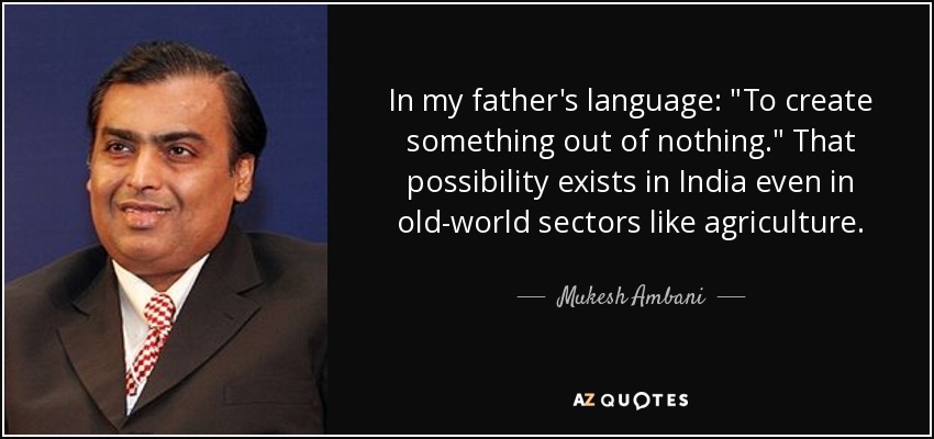 In my father's language: 