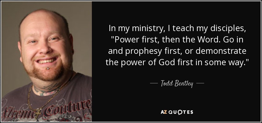 In my ministry, I teach my disciples, 