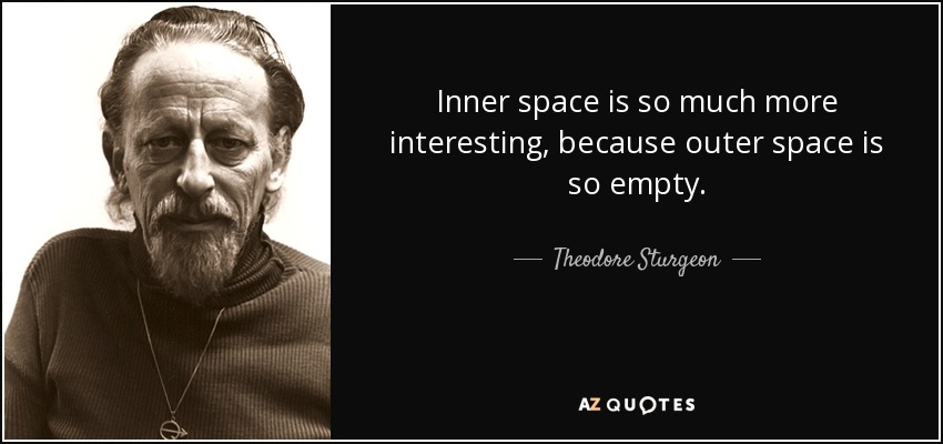 Inner space is so much more interesting, because outer space is so empty. - Theodore Sturgeon