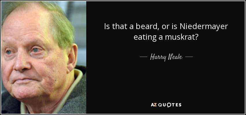 Is that a beard, or is Niedermayer eating a muskrat? - Harry Neale