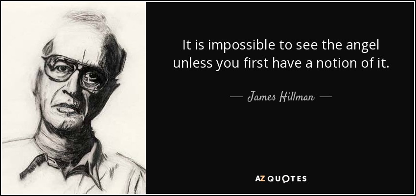 It is impossible to see the angel unless you first have a notion of it. - James Hillman