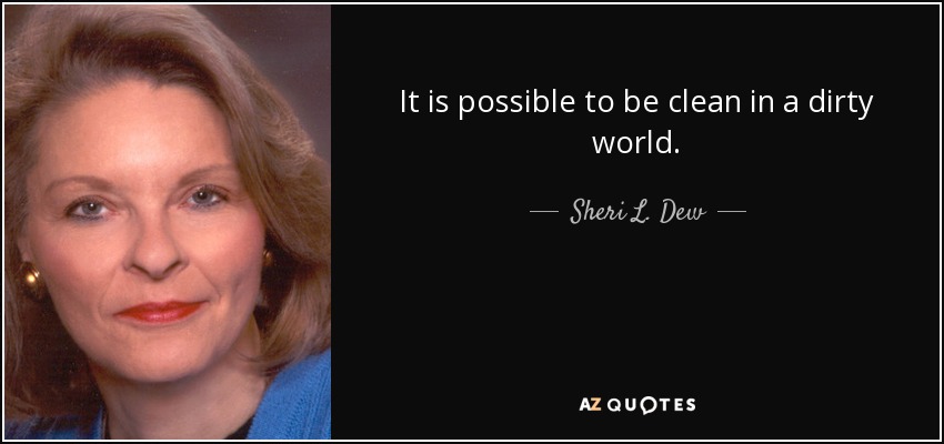 It is possible to be clean in a dirty world. - Sheri L. Dew