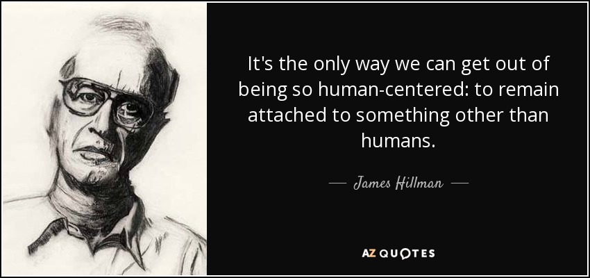 It's the only way we can get out of being so human-centered: to remain attached to something other than humans. - James Hillman