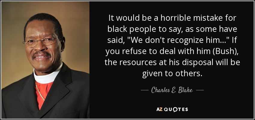 It would be a horrible mistake for black people to say, as some have said, 