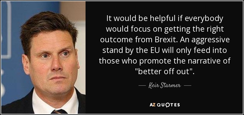 It would be helpful if everybody would focus on getting the right outcome from Brexit. An aggressive stand by the EU will only feed into those who promote the narrative of 