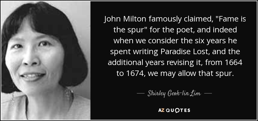 John Milton famously claimed, 