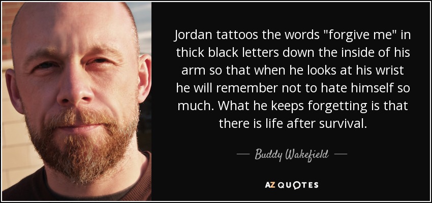 Jordan tattoos the words 