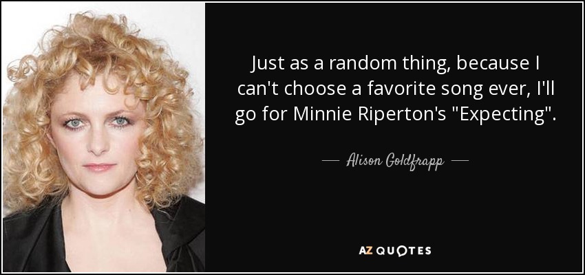 Just as a random thing, because I can't choose a favorite song ever, I'll go for Minnie Riperton's 