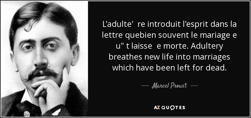 L'adulte' re introduit l'esprit dans la lettre quebien souvent le mariage e u