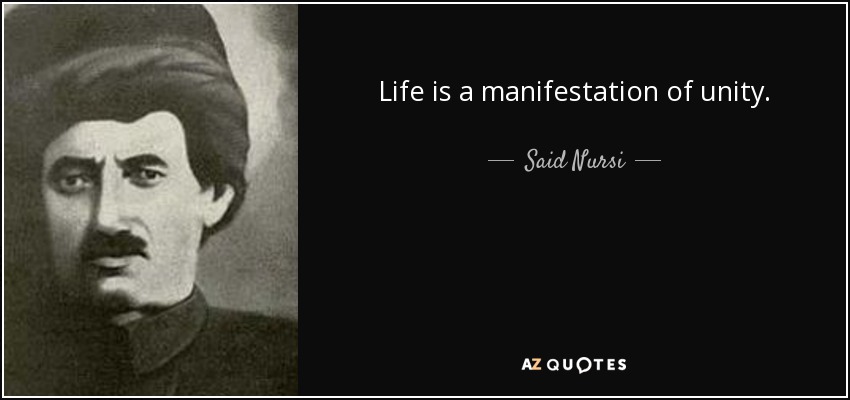 Life is a manifestation of unity. - Said Nursi