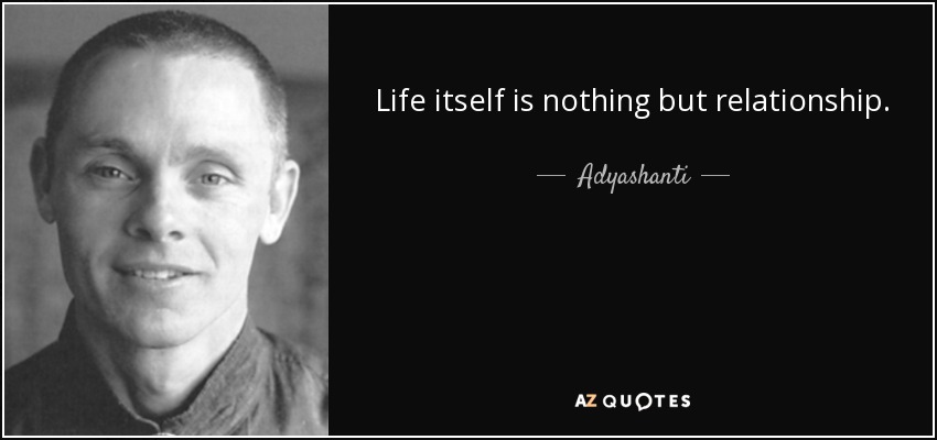 Life itself is nothing but relationship. - Adyashanti