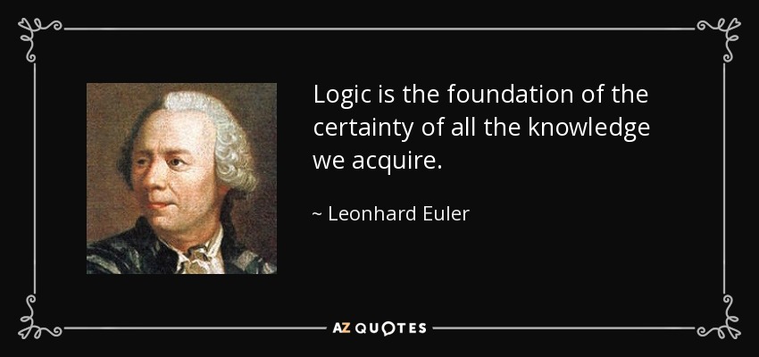 Logic is the foundation of the certainty of all the knowledge we acquire. - Leonhard Euler