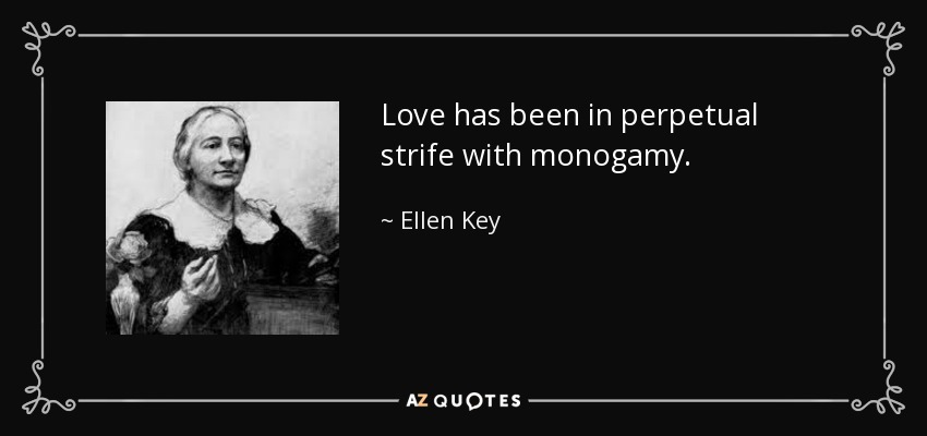 Love has been in perpetual strife with monogamy. - Ellen Key