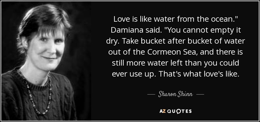 Love is like water from the ocean.