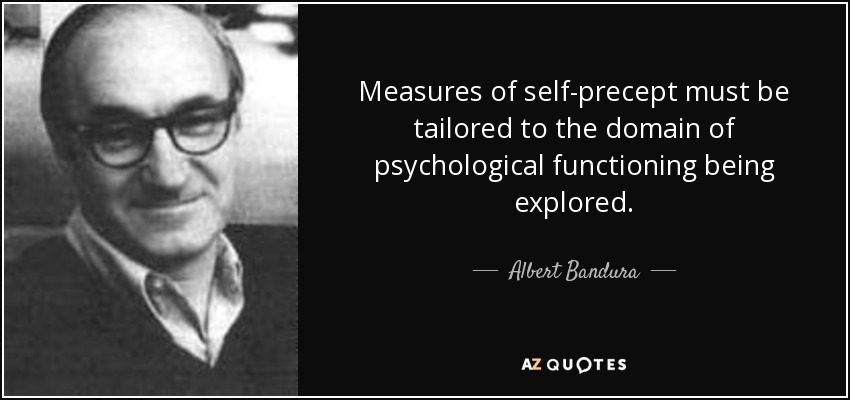 Measures of self-precept must be tailored to the domain of psychological functioning being explored. - Albert Bandura