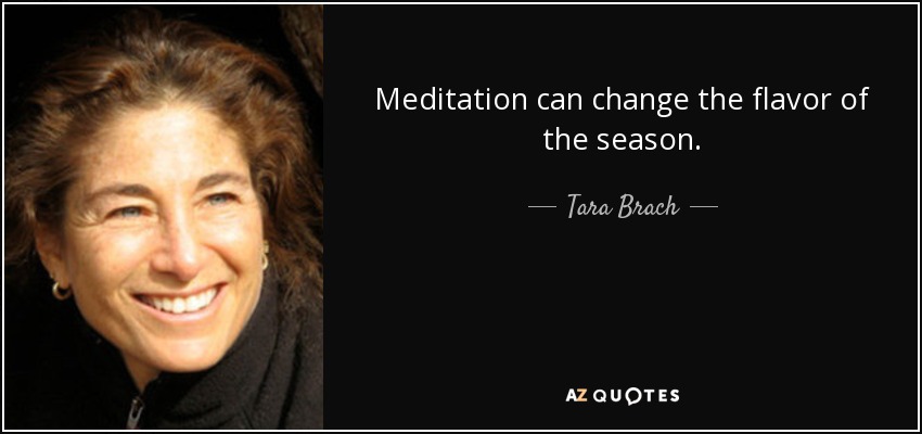 Meditation can change the flavor of the season. - Tara Brach