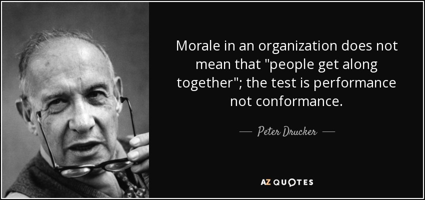 Morale in an organization does not mean that 