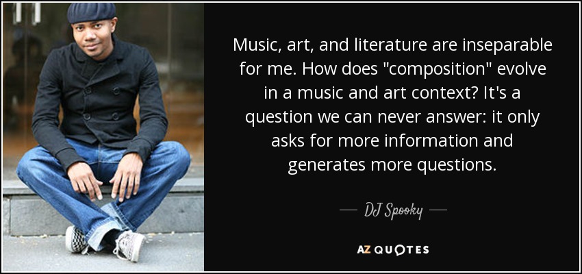 Music, art, and literature are inseparable for me. How does 