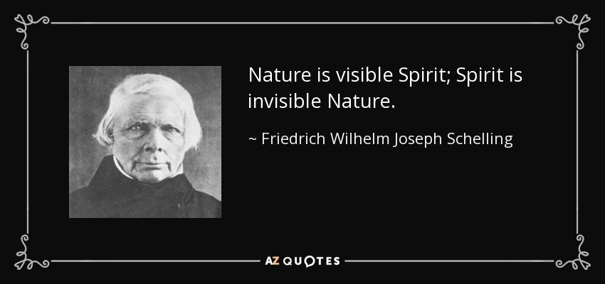 Nature is visible Spirit; Spirit is invisible Nature. - Friedrich Wilhelm Joseph Schelling