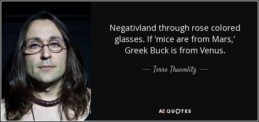 Negativland through rose colored glasses. If 'mice are from Mars,' Greek Buck is from Venus. - Terre Thaemlitz