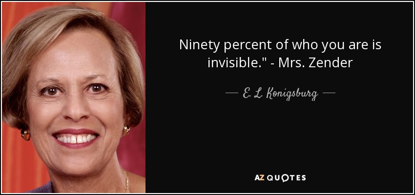 Ninety percent of who you are is invisible.