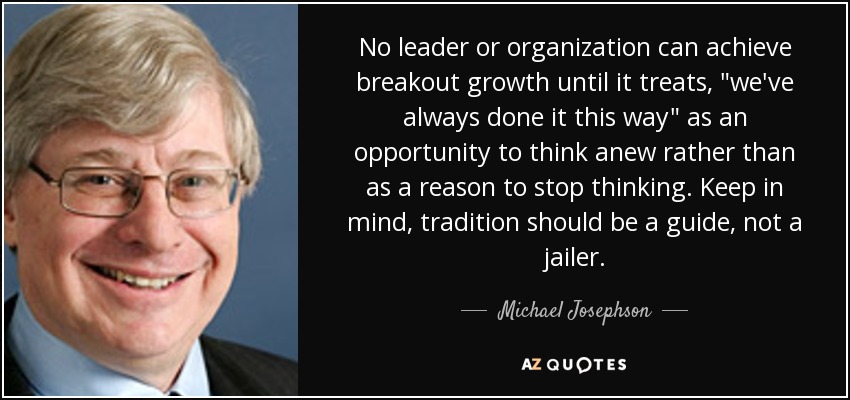 No leader or organization can achieve breakout growth until it treats, 