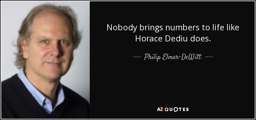 Nobody brings numbers to life like Horace Dediu does. - Philip Elmer-DeWitt