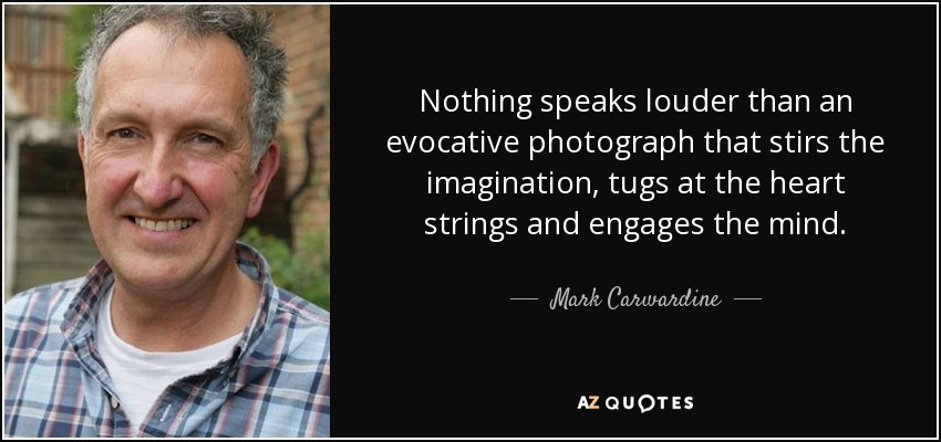 Nothing speaks louder than an evocative photograph that stirs the imagination, tugs at the heart strings and engages the mind. - Mark Carwardine
